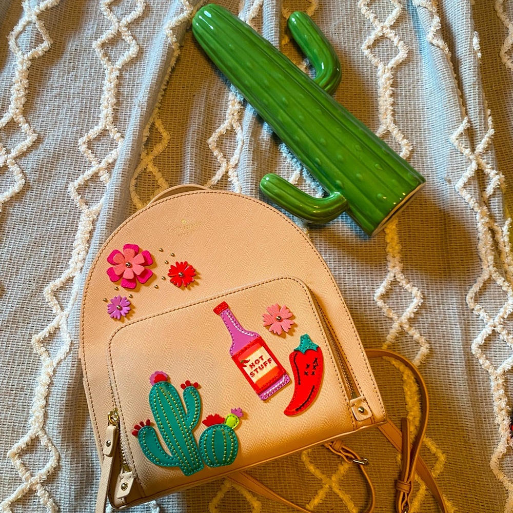 😍 KATE SPADE Cactus Chilli Flowers BACKPACK Summe Spring Backpack 😍😍